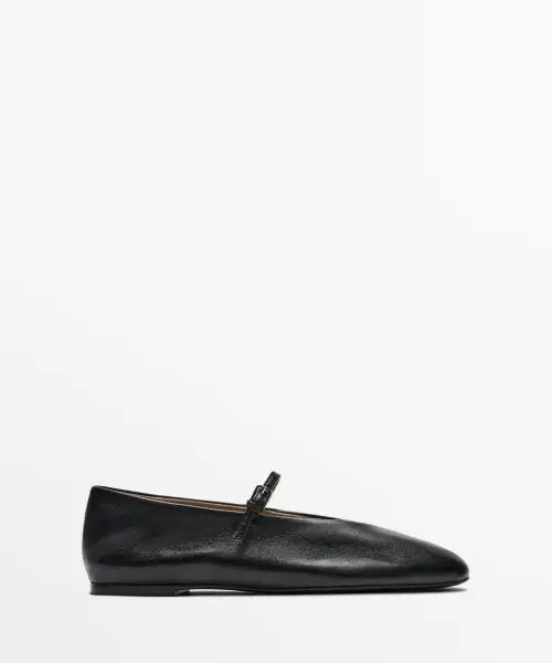 [MASSIMO DUTTI] Soft Leather Ballerina Flats / 소프트 레더 발레리나