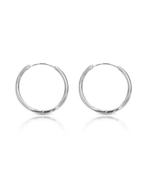 [SMGT] Silver 925 One-Touch Ring Earrings [7 Sizes] / Silver925 원터치 링 귀걸이[7 SIZE]