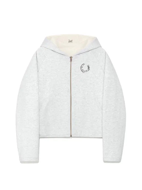 [GLOWNY] NOVA REVERSIBLE WAFFLE JACKET (MELANGE GRAY)