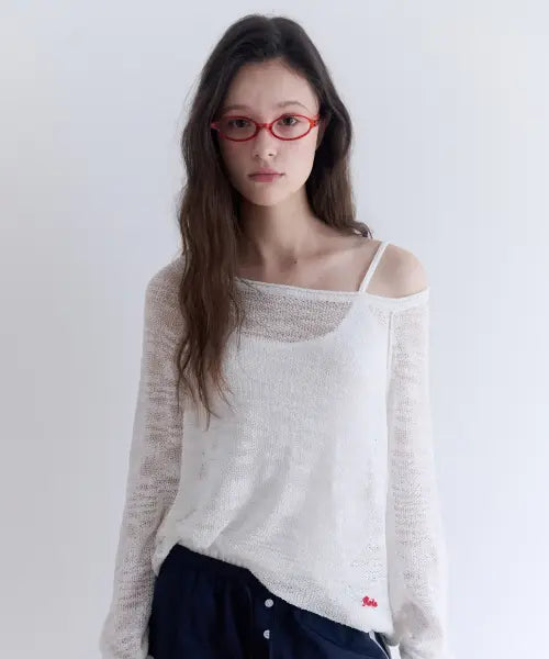 [ROLAROLA] SUMMER LOOSE FIT KNIT WHITE