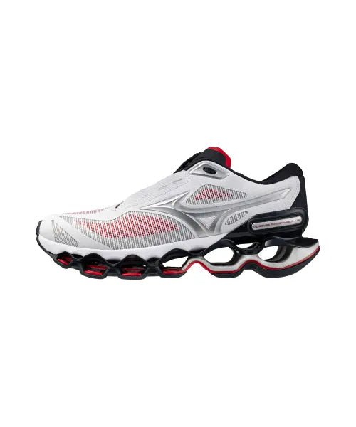[MIZUNO] (M) WAVE PROPHECY 15 - White/Silver/Barbados Cherry / J1GC260002 / (남성) 웨이브 프로페시 15 - 화이트:실버:바바도스 체리 / J1GC260002