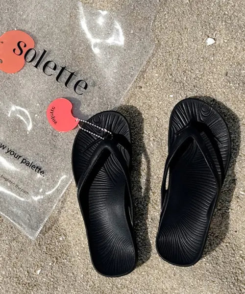 [SOLETTE] MULGYEOL flip flop_Black