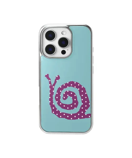 [FIVETWOFIVE] Epoxy silver bumper case [Dot Snail] / 에폭시 실버 범퍼 케이스 [Dot Snail]