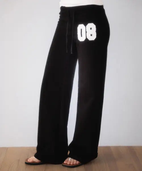 [ROSEFRANTZ] Patchwork Bootcut Sweatpants [Black]