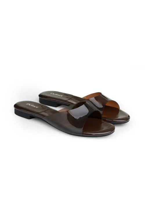 [DEINET] JELLY SLIPPERS IN BROWN