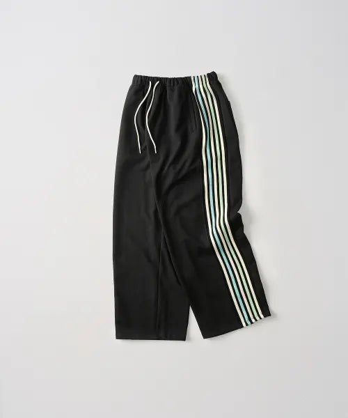 [GARMENTS FAB] Rainbow Binding Sweatpants (BLACK)