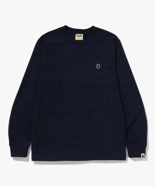 [BAPE] One Point Long Sleeve T-Shirt (M) Navy / 원 포인트 롱슬리브 티셔츠(M) NAVY