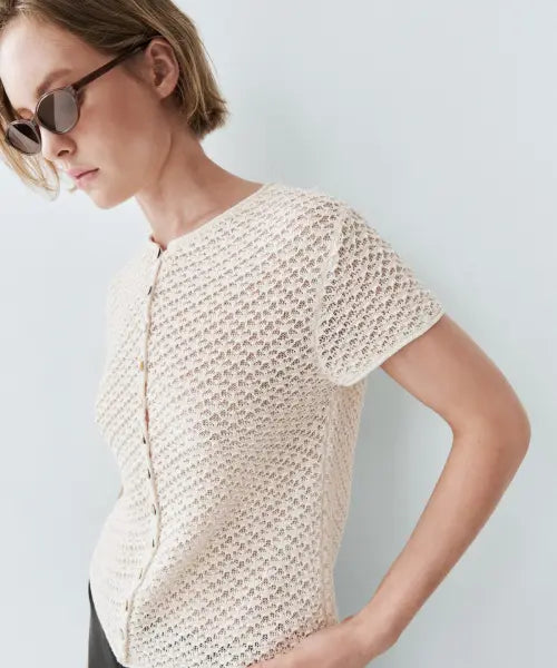 [MASSIMO DUTTI] Crochet Knit Cardigan / 크로셰 니트 가디건