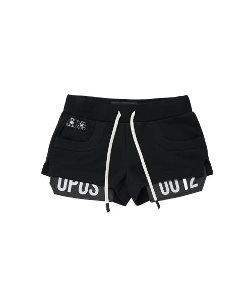 [OPUS 0012] Op. 08 Classic Patched Micro Sweatpants - Black / Op. 08 CLASSIC PATCHED MICRO SWEAT PANTS BLACK
