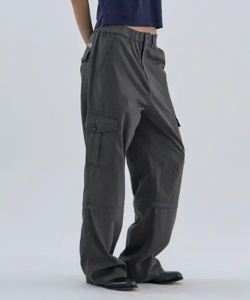 [WELLBEING EXPRESS] 2-way Convertible Pants Charcoal