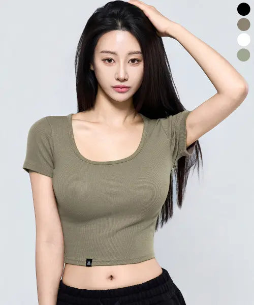 [PHYSICAL GARMENTS] Women's Soft Ribbed Slim Short Sleeve Tee [4 Colors] / P5083 우먼 소프트 골지 슬림 반팔 [4COLOR]