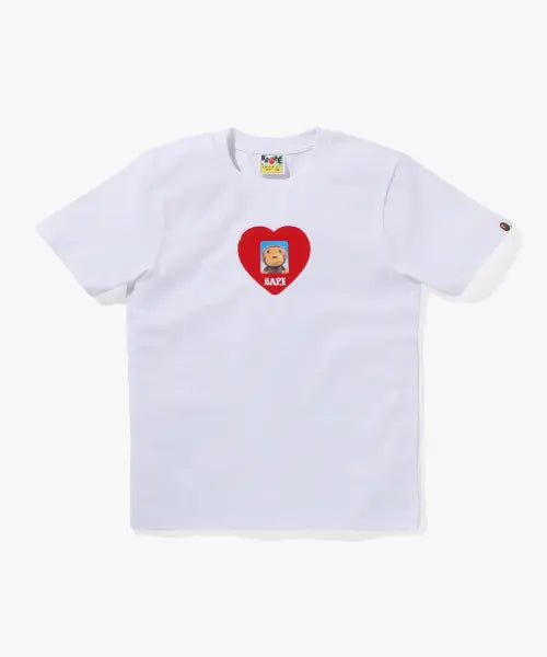 [BAPE] HEART ID MILO PHOTO TEE L_WHITE / 하트 아이디 마일로 포토 티셔츠(W) WHITE