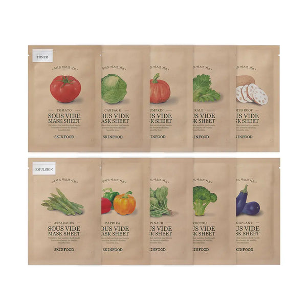 [skinfood] SKINFOOD Soufflé Mask Sheet (Choose 1 out of 10 types) / 스킨푸드 수비드 마스크시트 1매 10종 중 택1