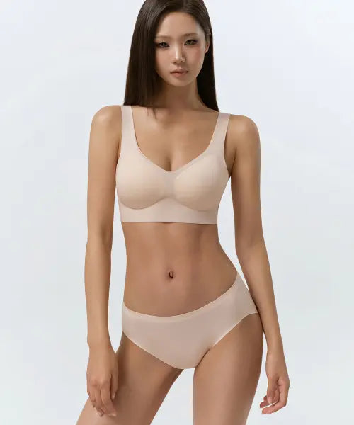 [MUSINSA STANDARD WOMAN] Coolstandard Women's Comfort Seamless Bra [Light Beige] / [쿨탠다드] 우먼즈 컴포트 심리스 브라 [라이트 베이지]