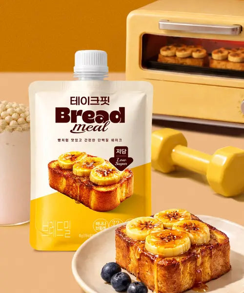 [TAKE-FIT] Takefit Bread Meal Banana Brulee Protein Shake 7 Pack / 브레드밀 바나나 브륄레 단백질 쉐이크 45g x 7개