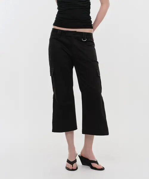 [SUNBURNPROJECT] CAPRI CARGO PANTS, BLACK