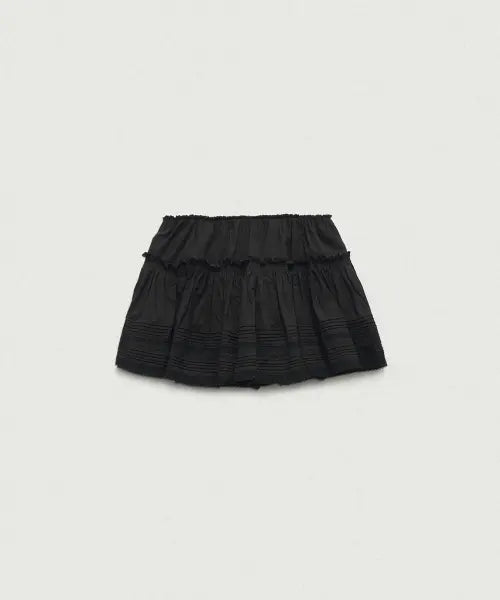 [THEBARNNET] Simon Lace Ballon Skirt_Black