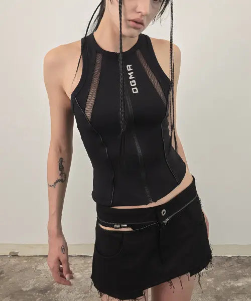 [DOGMA EHKS] SCUBA ZIP-UP TOP BLACK