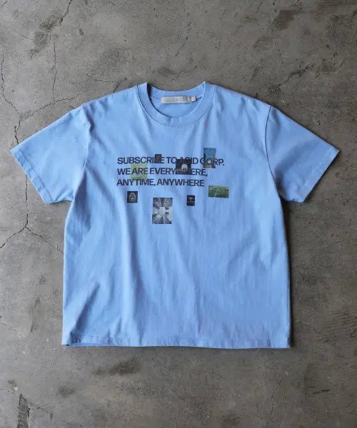 [SLOW ACID] PHOTODUMP T-SHIRT [SKY BLUE] / PHOTODUMP 반팔 티셔츠 [스카이 블루]