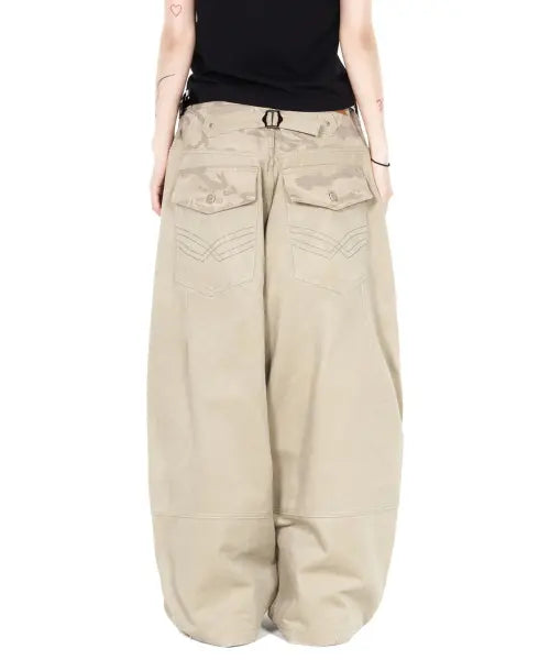 [IDWS] Hidden Camo Balloon Pants Beige