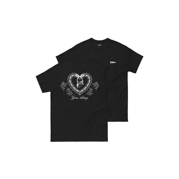 [ENHYPEN] ENHYPEN Lace Heart S/S Tee (Black)
