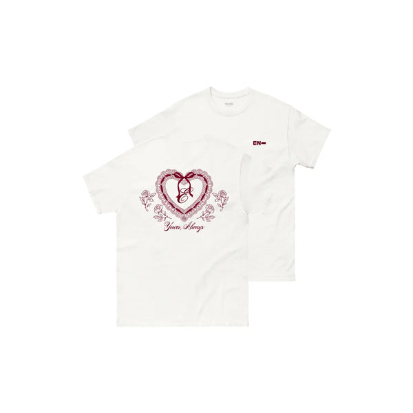 [ENHYPEN] ENHYPEN Lace Heart S/S Tee (White)