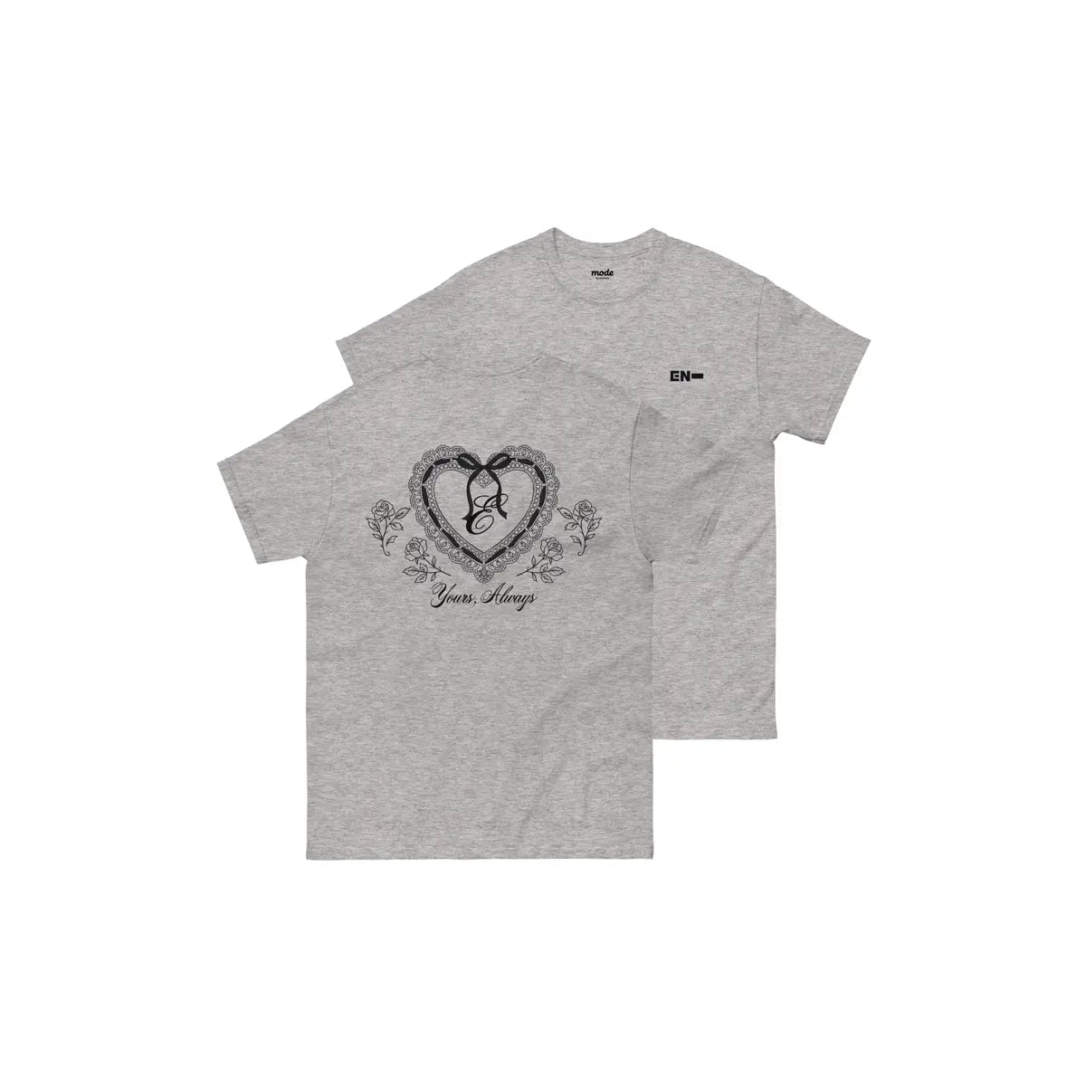 [ENHYPEN] ENHYPEN Lace Heart S/S Tee (Sport Grey)
