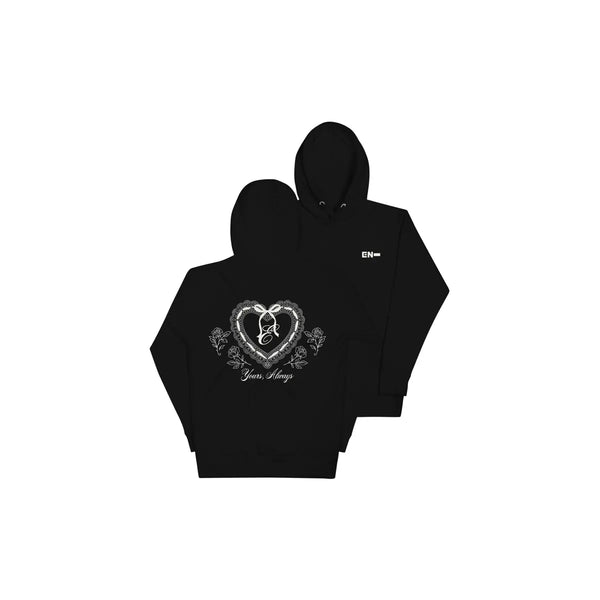 [ENHYPEN] ENHYPEN Lace Heart Hoodie (Black)