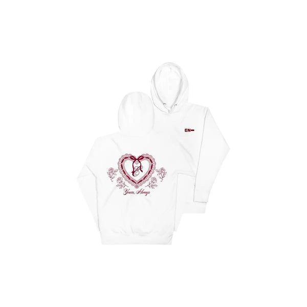 [ENHYPEN] ENHYPEN Lace Heart Hoodie (White)