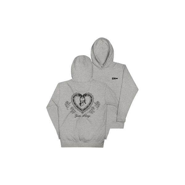 [ENHYPEN] ENHYPEN Lace Heart Hoodie (Carbon Grey)