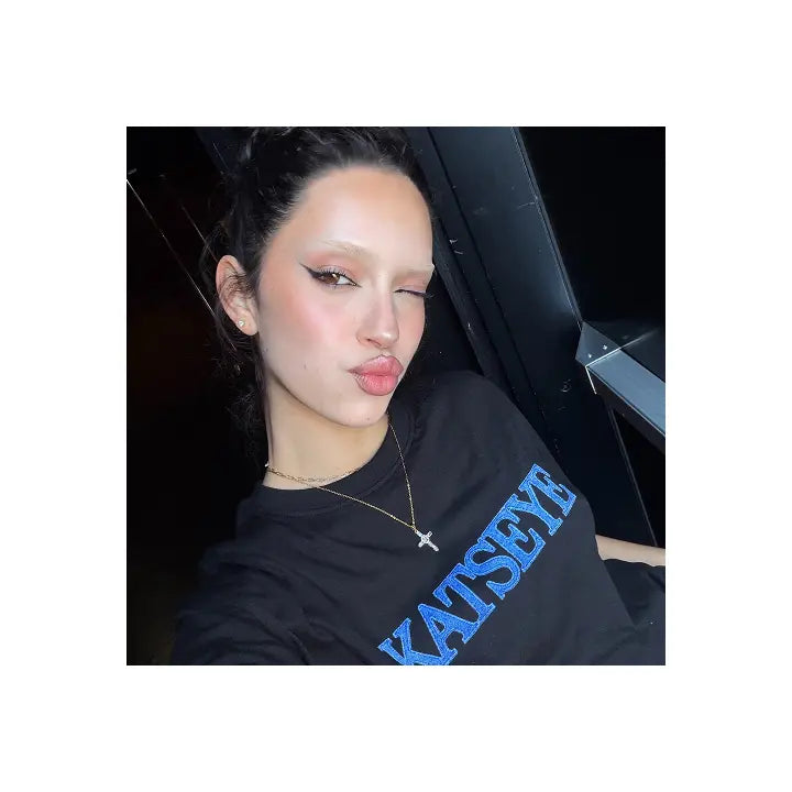 [KATSEYE] KATSEYE Denim Logo Black T-Shirt