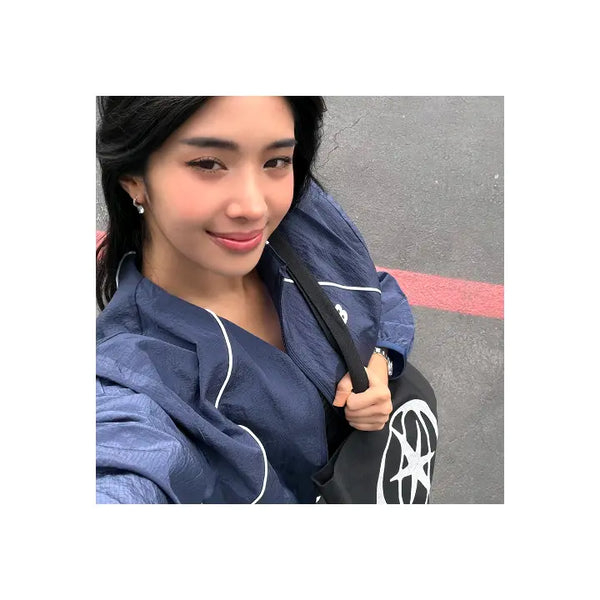 [KATSEYE] KATSEYE Silver Logo Tote Bag