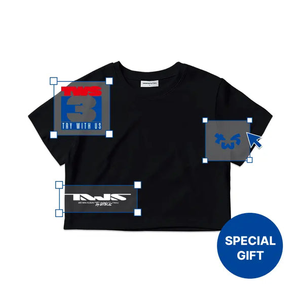 [TWS] BLACK CROP S/S T-SHIRT