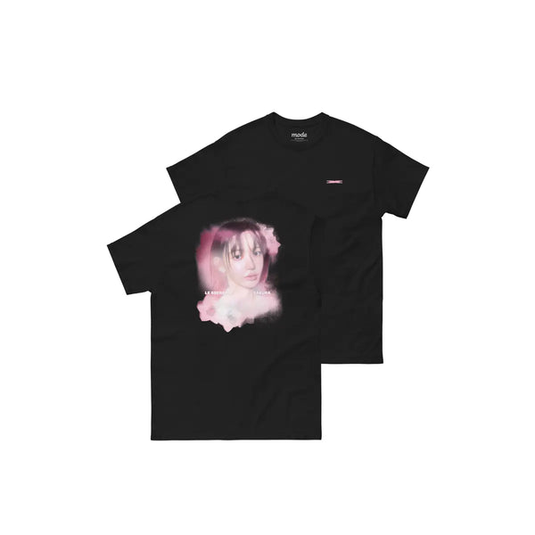 [LE SSERAFIM] [SAKURA] Flower Portrait S/S Tee (Black)