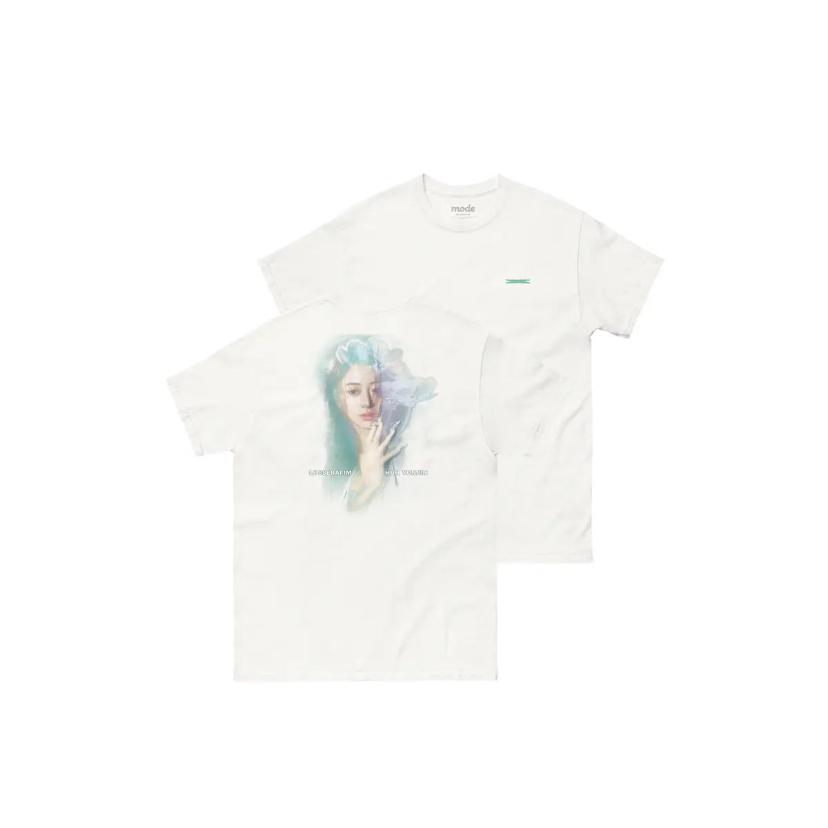 [LE SSERAFIM] [HUH YUNJIN] Flower Portrait S/S Tee (White)