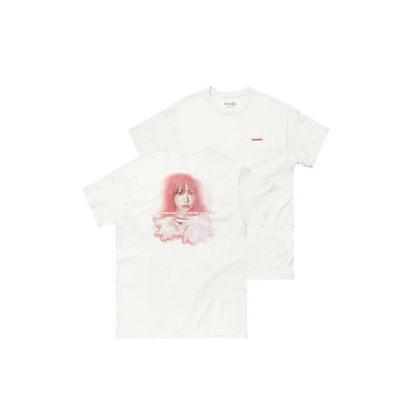 [LE SSERAFIM] [HONG EUNCHAE] Flower Portrait S/S Tee (White)