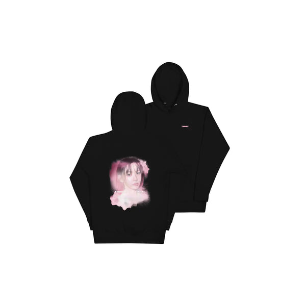 [LE SSERAFIM] [SAKURA] Flower Portrait Hoodie (Black)