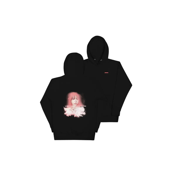 [LE SSERAFIM] [HONG EUNCHAE] Flower Portrait Hoodie (Black)