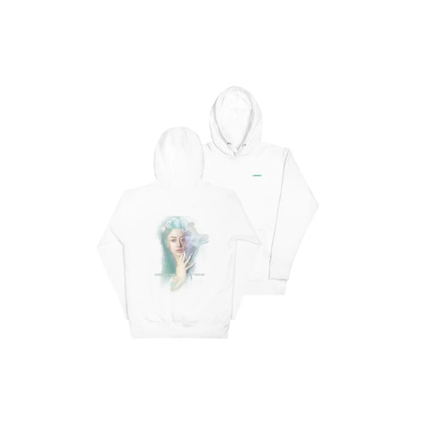 [LE SSERAFIM] [HUH YUNJIN] Flower Portrait Hoodie (White)