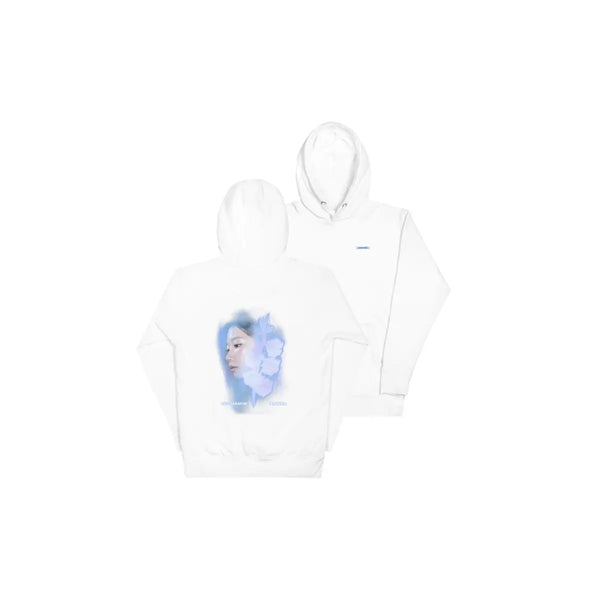 [LE SSERAFIM] [KAZUHA] Flower Portrait Hoodie (White)