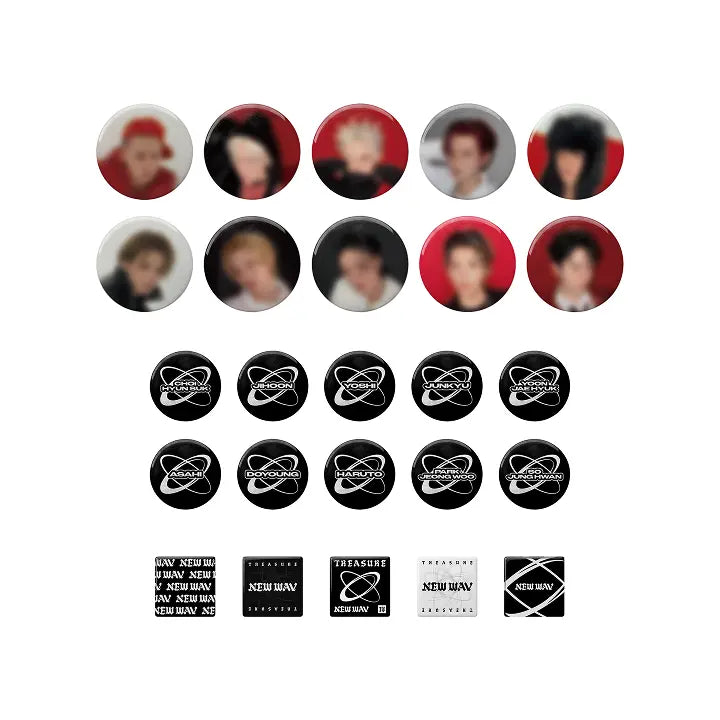 [TREASURE] [NEWWAV] TREASURE PIN BUTTON SET