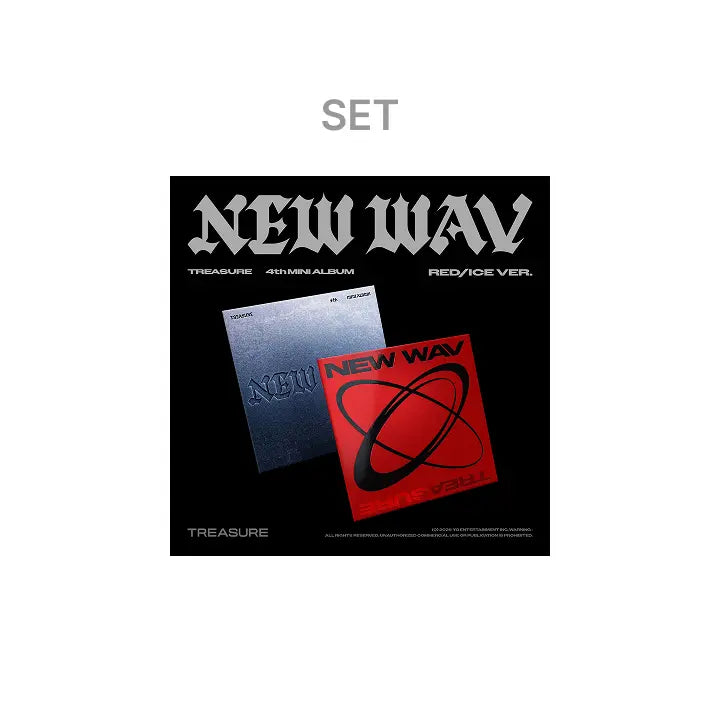 [TREASURE] 4th MINI ALBUM [NEW WAV] RED VER. / ICE VER. (SET)