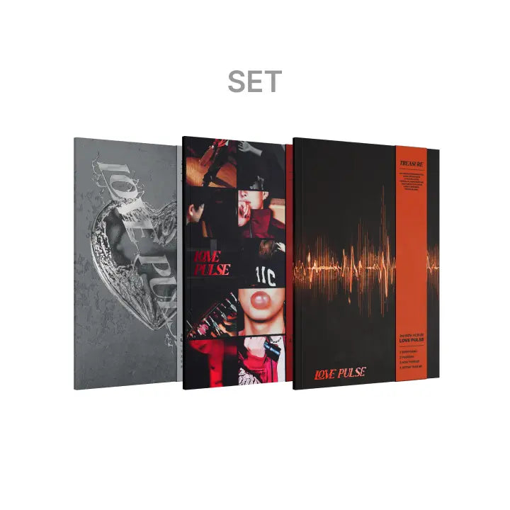 [TREASURE] TREASURE 3rd MINI ALBUM [LOVE PULSE] METAL & STREET & ROCKCHIC VER. (Set)
