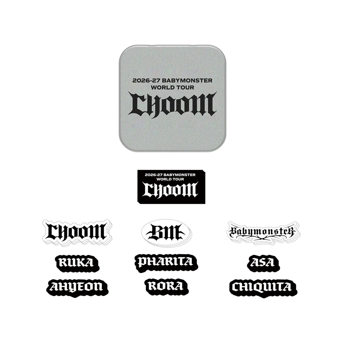 [BABYMONSTER] [CHOOMTOUR] BABYMONSTER TIN CASE + STICKER SET