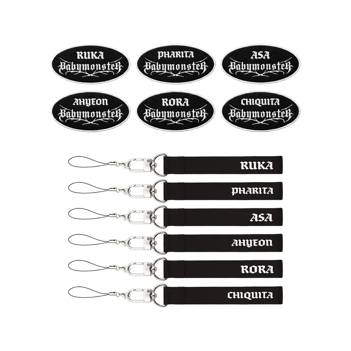 [BABYMONSTER] [CHOOMTOUR] BABYMONSTER WAPPEN BADGE + NAME STRAP SET