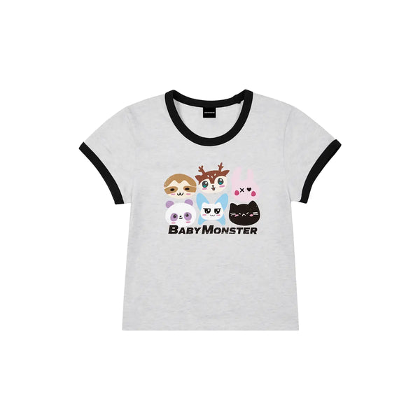 [BABYMONSTER] [CHOOMTOUR] BABYMONSTER CHARACTER RINGER T-SHIRT
