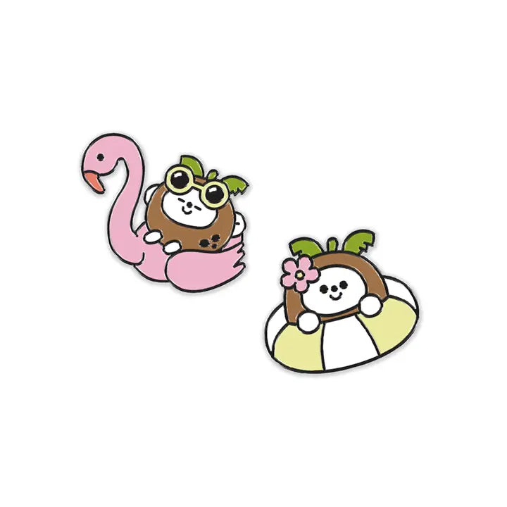 [KIM JUN SU] COCONUT METAL BADGE SET