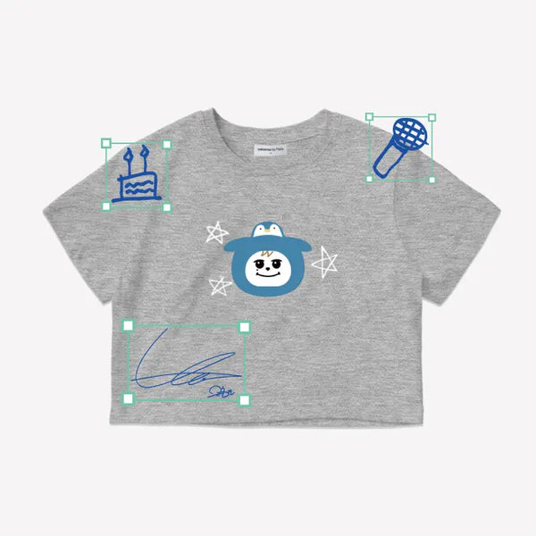 [KYUHYUN] [KYUHYUN] CROP T-SHIRT (Grey)