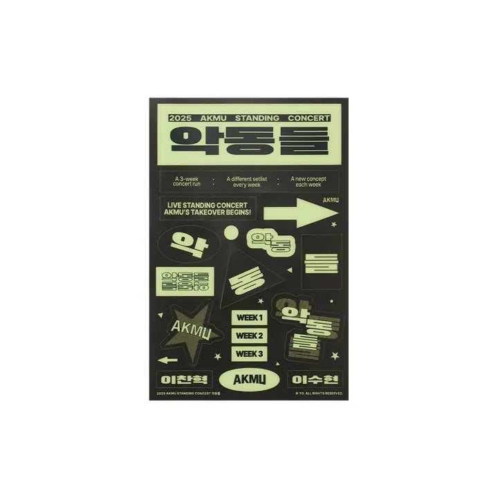 [AKMU] [AKDONGDEUL] AKMU GLOW IN THE DARK STICKER