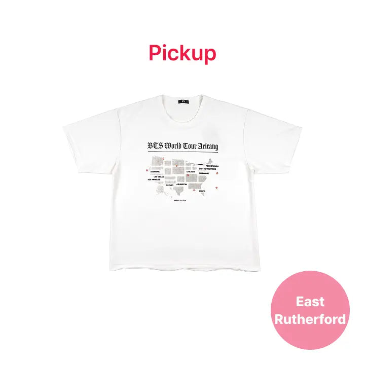 [BTS] [EAST RUTHERFORD] [US Exclusive] S/S Routing T-shirt (White)